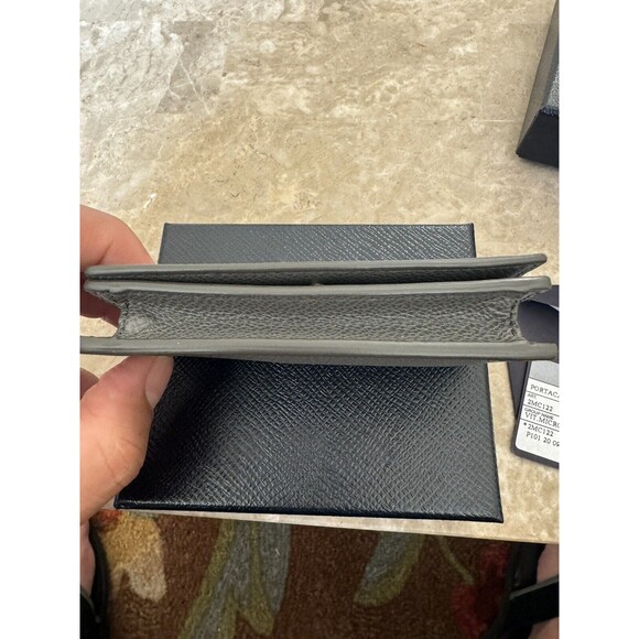 Prada Portacarte Di Cred Micro Vitello Leather Wallet Card Holder NWT - Picture 6 of 14